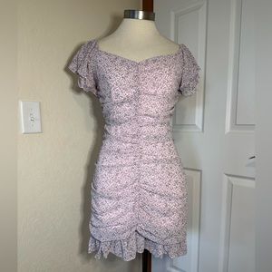 NWT floral ruched mini dress size M